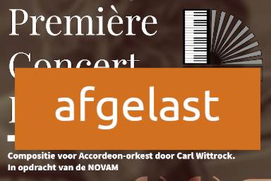 Premièreconcert KNA Goor – afgelast